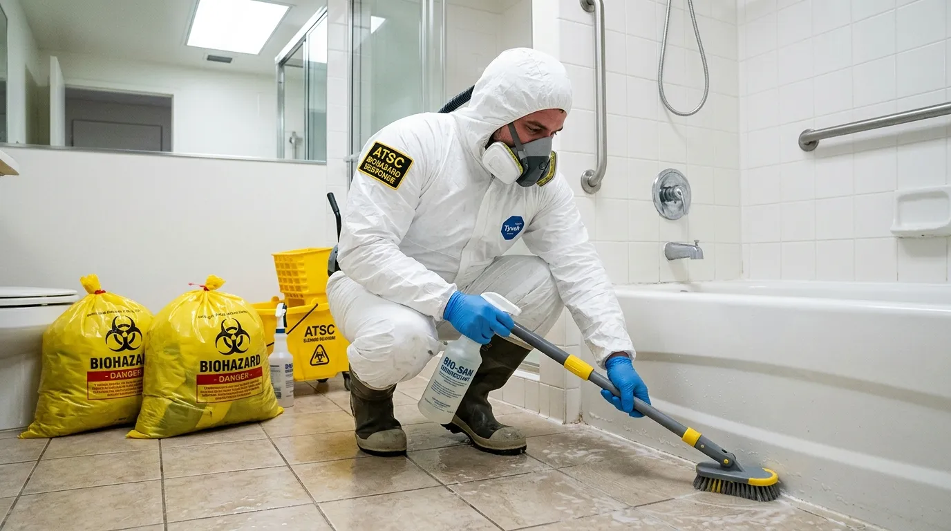 Decontamination equipment deployed for Blood Cleanup in Glenolden